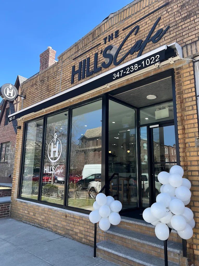 The Hill's Cafe storefront on Metropolitan Ave